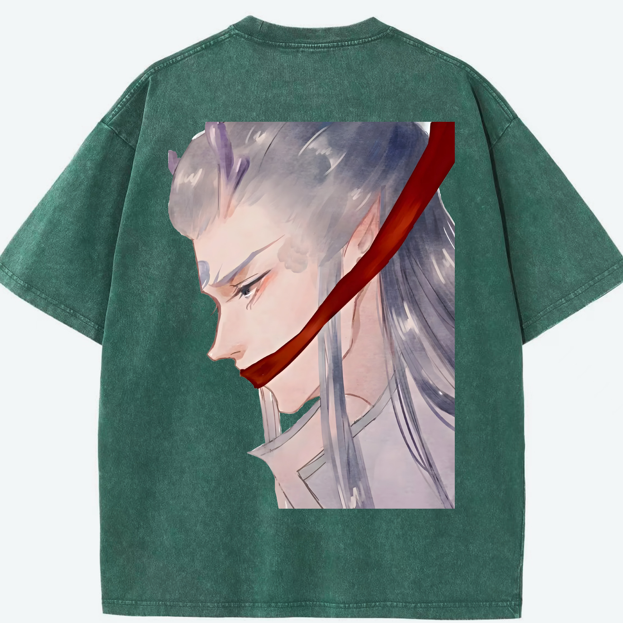 （画像用） Ne Zha 2 ナタ 魔童の大暴れ 綿100% ヴィンテージ風 半袖Tシャツ（背面プリント）